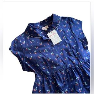 NEW Lanz of Salzburg Vintage Style Cherry  🍒 Dress Sz M rockabilly Style